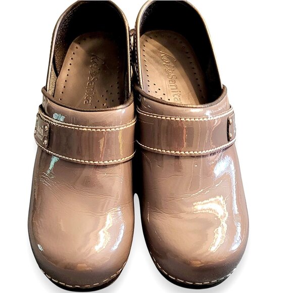 Koi by Sanita Patent Leather Women's Clogs, Gray EU 37 / US 6, Nursing - EUC - Picture 7 of 12